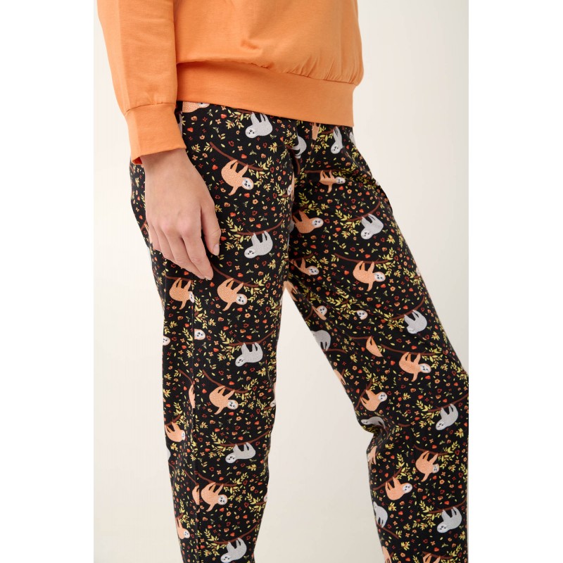 Βαμβακερές Γυναικείες Πυτζάμες με Μανσέτες CORAL GOLD (21928-CORAL GOLD)