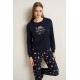 Γυναικεία Βαμβακερή Matching Πυτζάμα με Μανσέτες BLUE (25602-BLUE) Γυναικεία Βαμβακερή Matching Πυτζάμα με Μανσέτες BLUE (25602-BLUE)