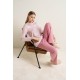 Βαμβακερή Γυναικεία Πυτζάμα με Πατιλέτα PINK CYCLAMEN (25241-PINK CYCLAMEN)