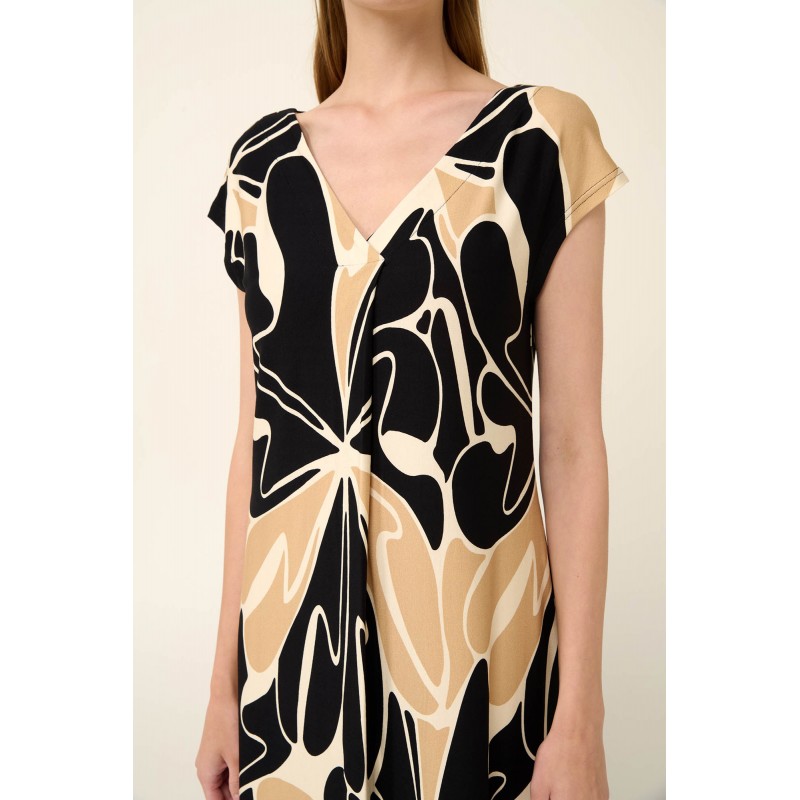 Καλοκαιρινό Φόρεμα από Viscose με V Λαιμόκοψη BLACK (22476-BLACK) Καλοκαιρινό Φόρεμα από Viscose με V Λαιμόκοψη BLACK (22476-BLACK)