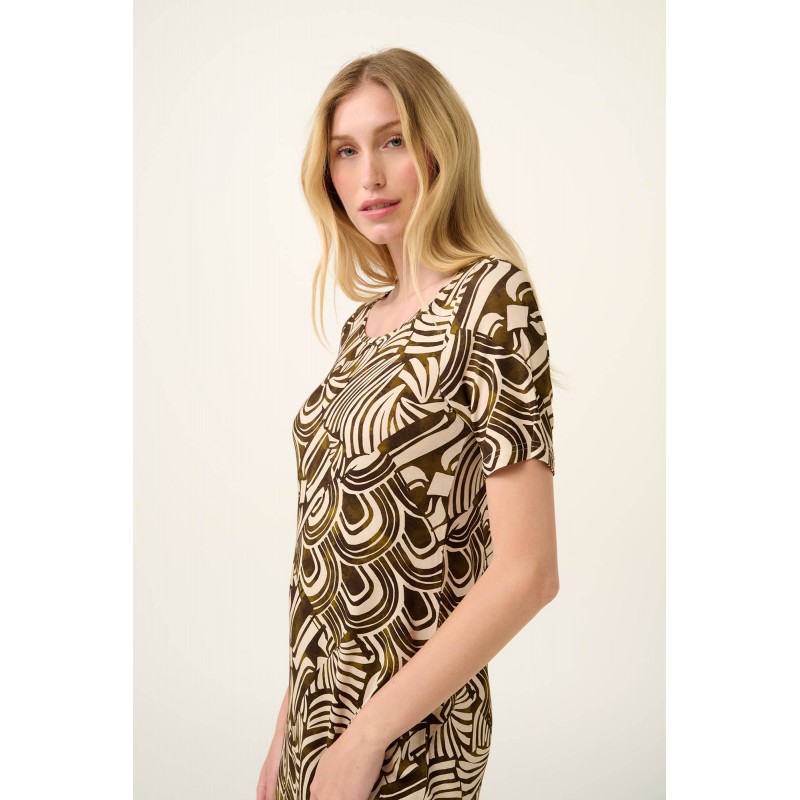 Καλοκαιρινό Φόρεμα Viscose με Μαροκέν Patchwork Μοτίβο GREEN JULIET (22480-GREEN JULIET)