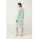 Χειμερινό Βαμβακερό Φούτερ Νυχτικό GREEN FROSTY (23264-GREEN FROSTY)