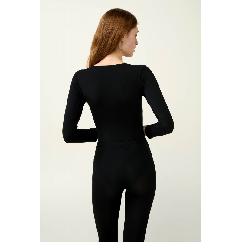 Μονόχρωμο Micromodal Κορμάκι BLACK (23819-BLACK)