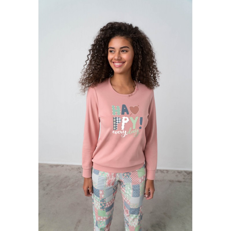 Πυτζάμα με Μακρύ Μανίκι PINK TAN (17524-PINK TAN) Πυτζάμα με Μακρύ Μανίκι PINK TAN (17524-PINK TAN)