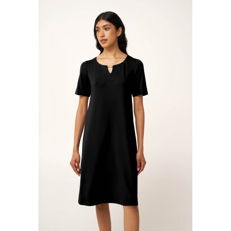Γυναικείο Καλοκαιρινό Φόρεμα Viscose BLACK (24490-BLACK) Γυναικείο Καλοκαιρινό Φόρεμα Viscose BLACK (24490-BLACK)