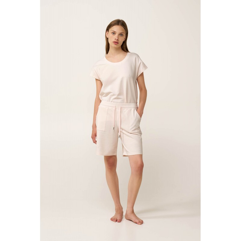 Γυναικεία Μονόχρωμη Βαμβακερή Βερμούδα PINK PARCHMENT (24834-PINK PARCHMENT)