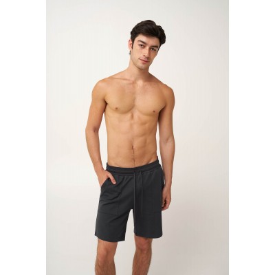 Ανδρική Βαμβακερή Φούτερ Βερμούδα DARK GRAY (24843-DARK GRAY)