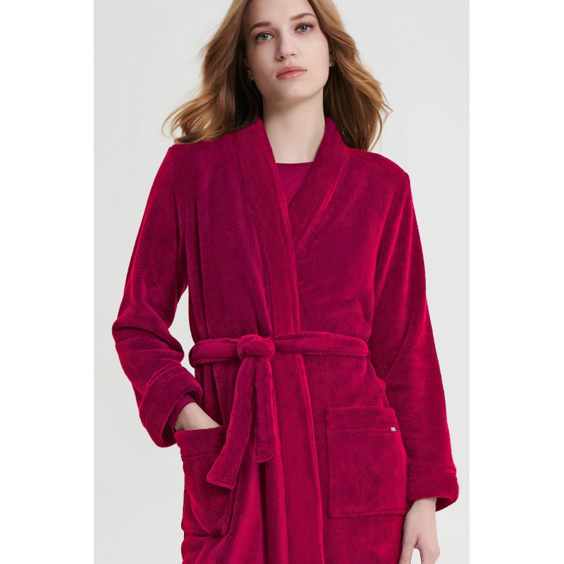 Μονόχρωμη Σταυρωτή Ρόμπα FUCHSIA BERRY (19217-FUCHSIA BERRY)