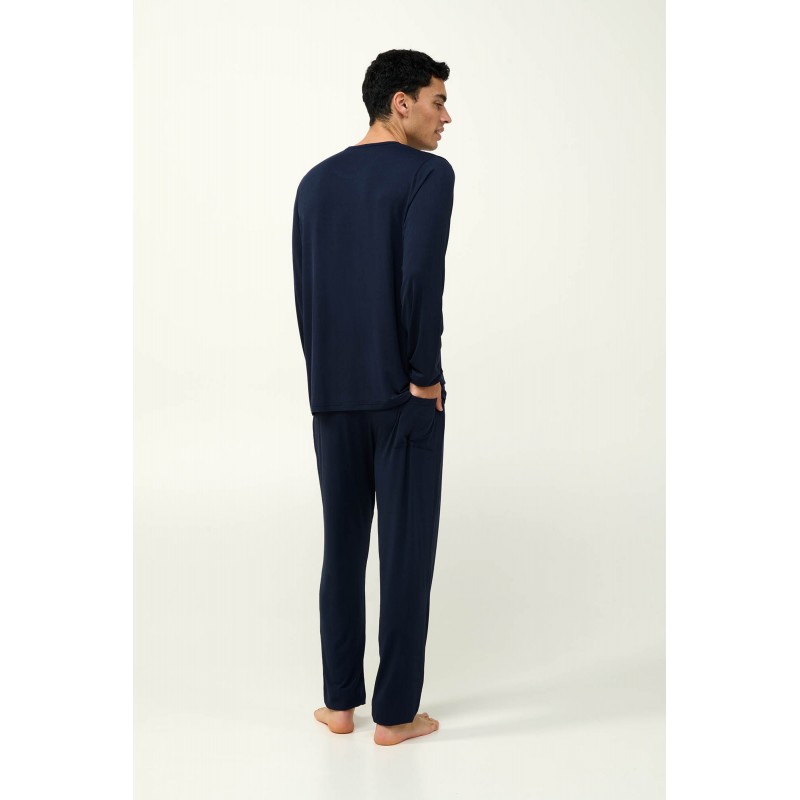 Ανδρική Πυτζάμα Micromodal με Μανσέτες BLUE BLAZER (23850-BLUE BLAZER) Ανδρική Πυτζάμα Micromodal με Μανσέτες BLUE BLAZER (23850-BLUE BLAZER)