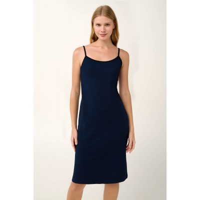 Καλοκαιρινό Rib Φόρεμα από Βαμβάκι BLUE ECLIPSE (22912-BLUE ECLIPSE)