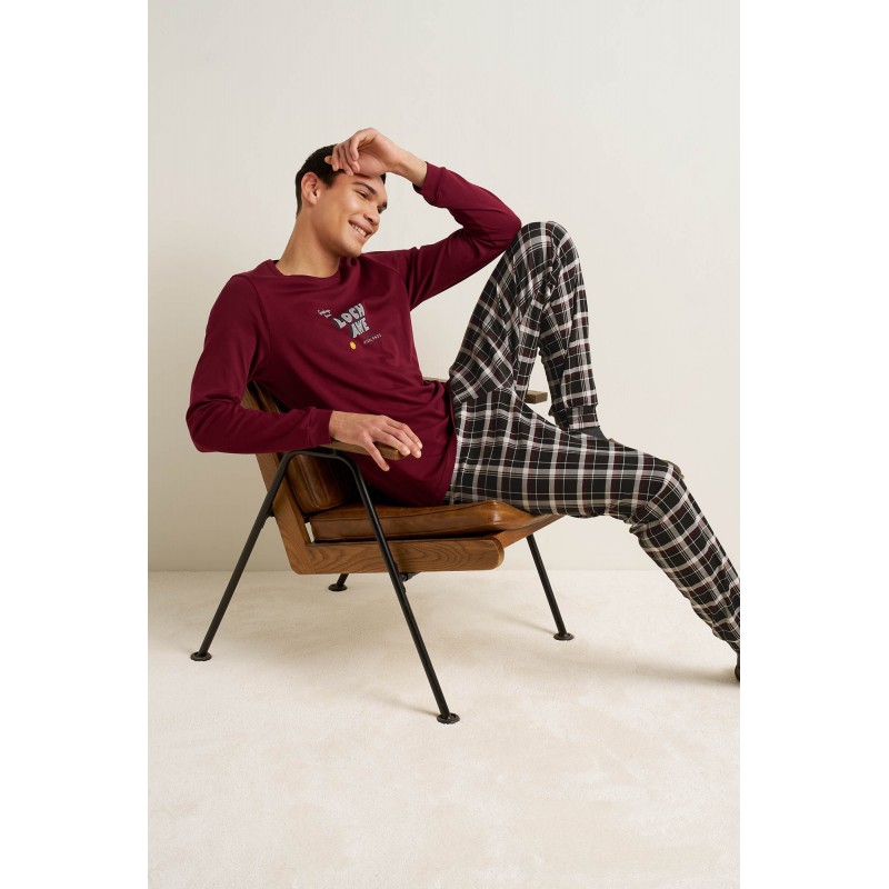Ανδρική Βαμβακερή Πυτζάμα με Μανσέτες RED WINDSOR (25680-RED WINDSOR) Ανδρική Βαμβακερή Πυτζάμα με Μανσέτες RED WINDSOR (25680-RED WINDSOR)