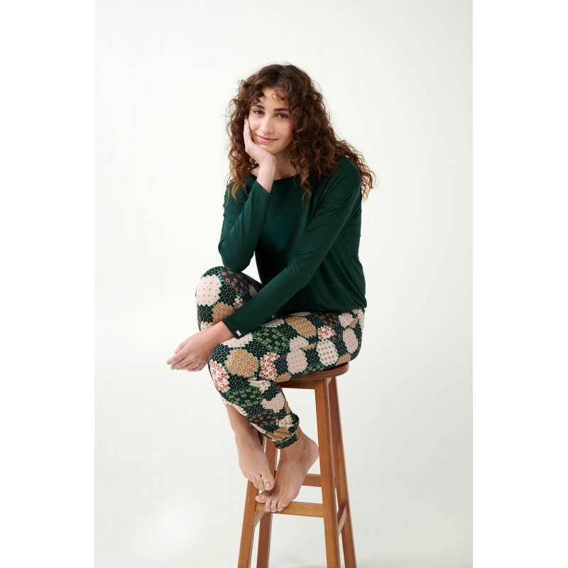 Πυτζάμα Viscose με Patchwork Μοτίβο GREEN TIMBER (21080-GREEN TIMBER) Πυτζάμα Viscose με Patchwork Μοτίβο GREEN TIMBER (21080-GREEN TIMBER)