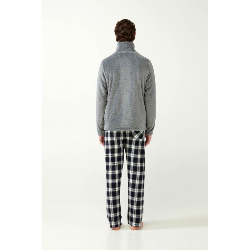 Fleece Ρόμπα Ζιβάγκο με Φερμουάρ GRAY (21706-GRAY)
