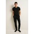 Ανδρικό Βαμβακερό Φούτερ  Jogger Παντελόνι BLACK (25185-BLACK)