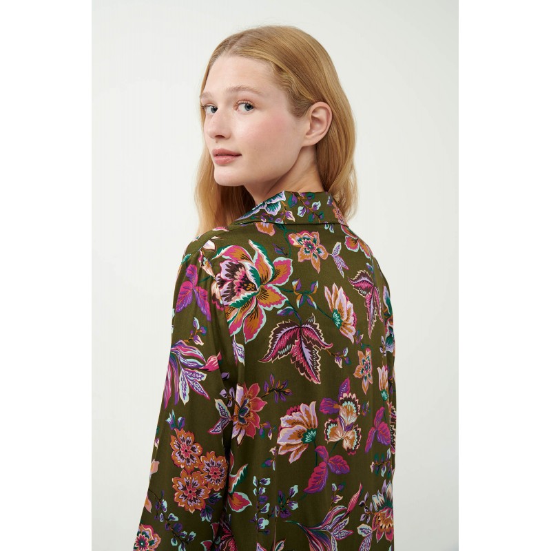 Viscose Satin Κουμπωτή Φλοράλ Πυτζάμα GREEN MOSS (21120-GREEN MOSS) Viscose Satin Κουμπωτή Φλοράλ Πυτζάμα GREEN MOSS (21120-GREEN MOSS)