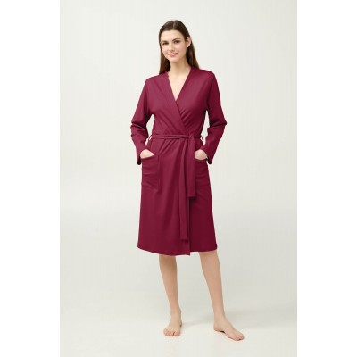 Σταυρωτή Βαμβακερή Γυναικεία Ρόμπα RED BEET (23337-RED BEET)