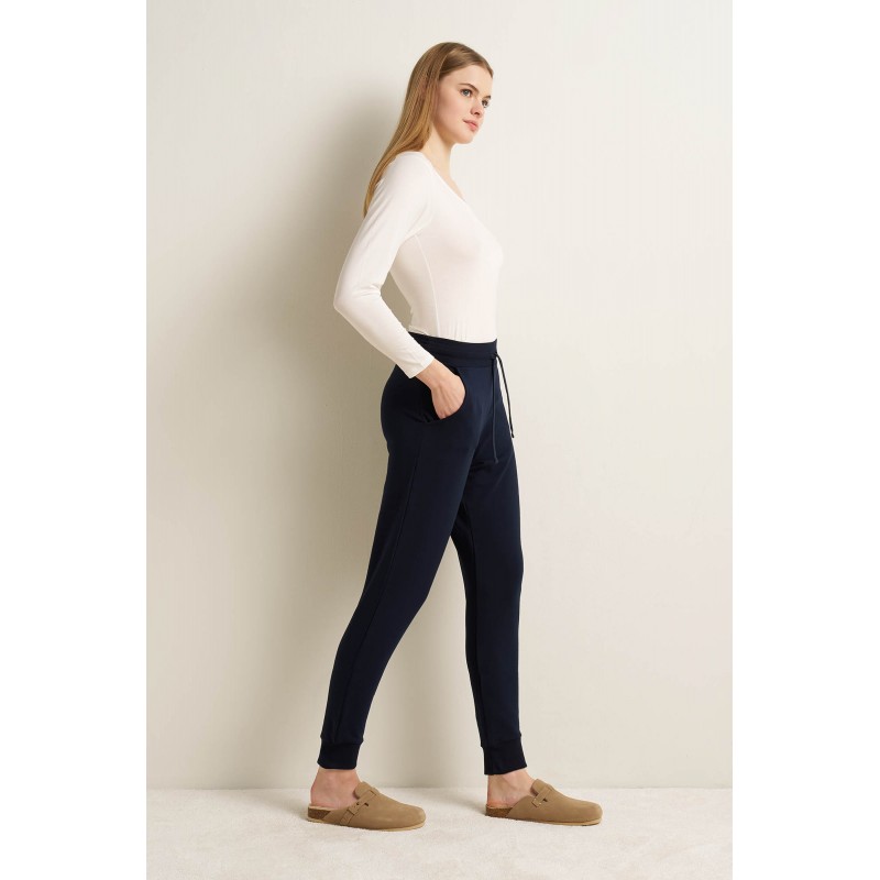 Γυναικείο Βαμβακερό Φούτερ Jogger Παντλεόνι BLUE (25182-BLUE) Γυναικείο Βαμβακερό Φούτερ Jogger Παντλεόνι BLUE (25182-BLUE)