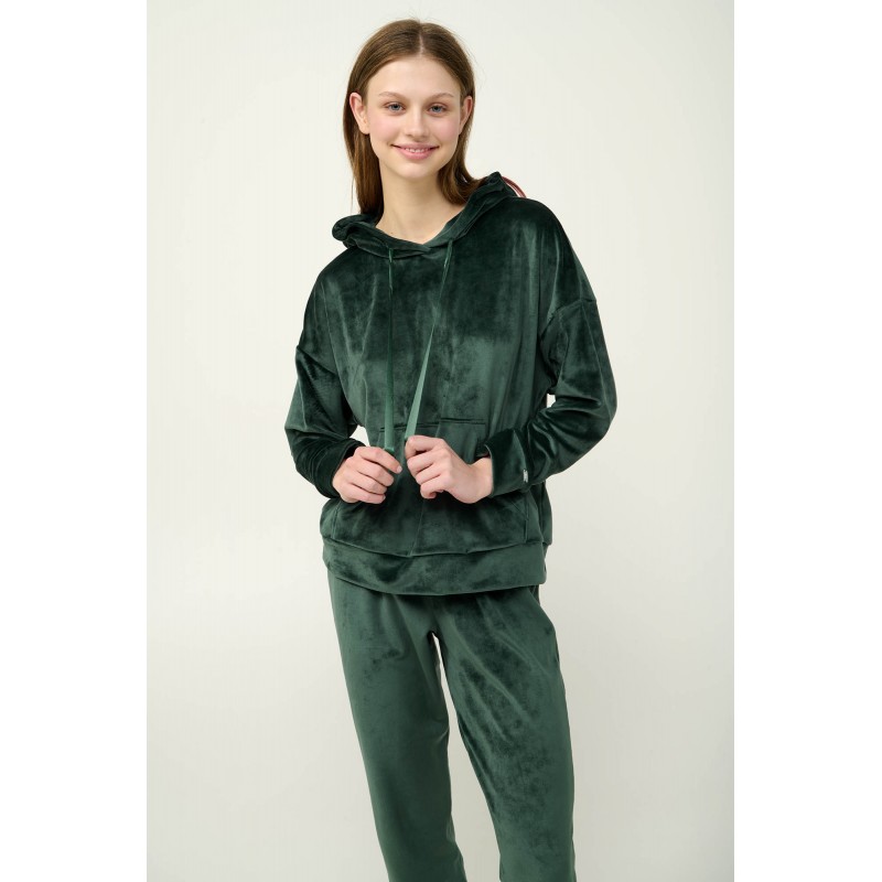 Μονόχρωμη Γυναικεία Φόρμα Velvet GREEN TEAL (23083-GREEN TEAL) Μονόχρωμη Γυναικεία Φόρμα Velvet GREEN TEAL (23083-GREEN TEAL)