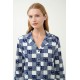 Κουμπωτό Νυχτικό Patchwork BLUE PATRIOT (21434-BLUE PATRIOT)