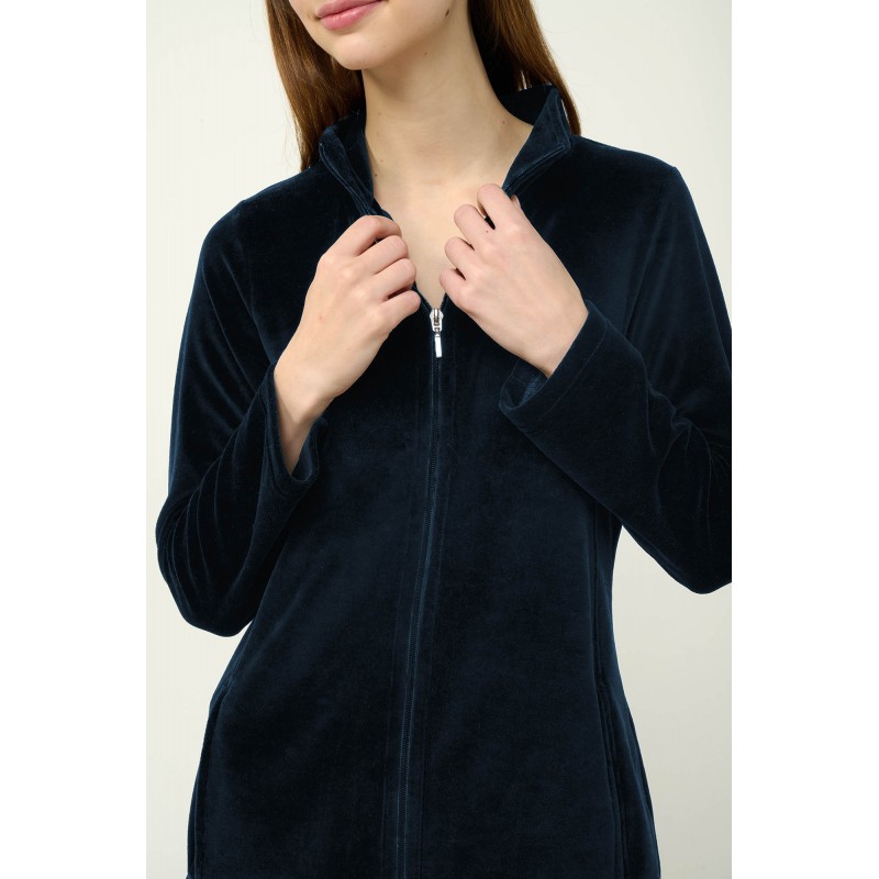 Γυναικεία Velvet Φόρμα με Φερμουάρ BLUE BLAZER (23160-BLUE BLAZER) Γυναικεία Velvet Φόρμα με Φερμουάρ BLUE BLAZER (23160-BLUE BLAZER)
