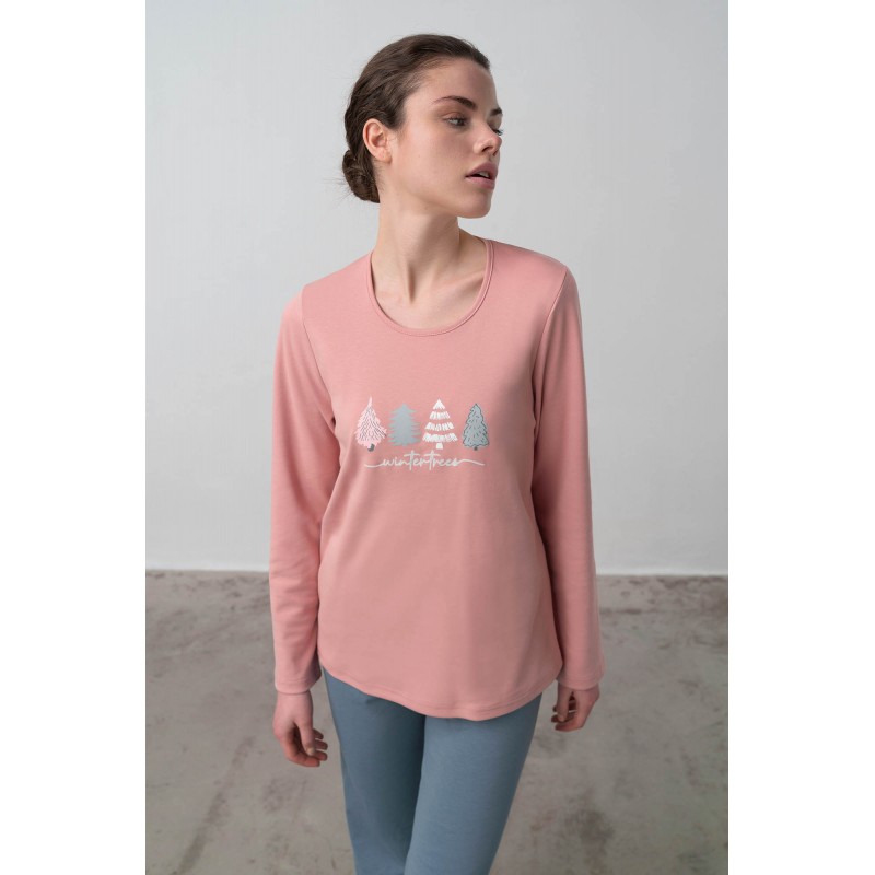 Πυτζάμα με Μακρύ Μανίκι PINK TAN (17596-PINK TAN) Πυτζάμα με Μακρύ Μανίκι PINK TAN (17596-PINK TAN)