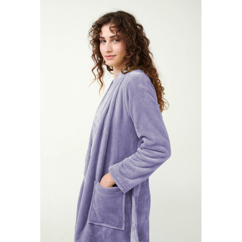 Μονόχρωμη Σταυρωτή Fleece Ρόμπα LAVENDER SWEET (21333-LAVENDER SWEET) Μονόχρωμη Σταυρωτή Fleece Ρόμπα LAVENDER SWEET (21333-LAVENDER SWEET)