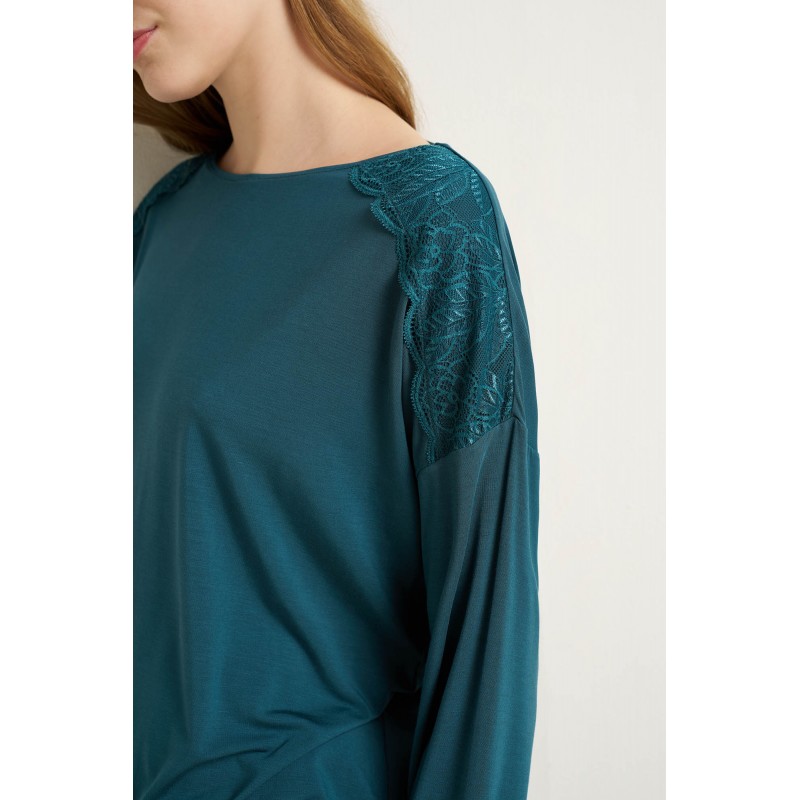 Γυναικεία Micromodal Πυτζάμα με Μανσέτες GREEN ATLANTIC (25150-GREEN ATLANTIC) Γυναικεία Micromodal Πυτζάμα με Μανσέτες GREEN ATLANTIC (25150-GREEN ATLANTIC)