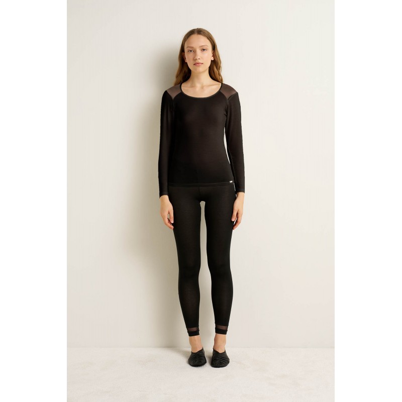 Μακρυμάνικο Γυναικείο Micromodal Φανελάκι BLACK (25157-BLACK) Μακρυμάνικο Γυναικείο Micromodal Φανελάκι BLACK (25157-BLACK)