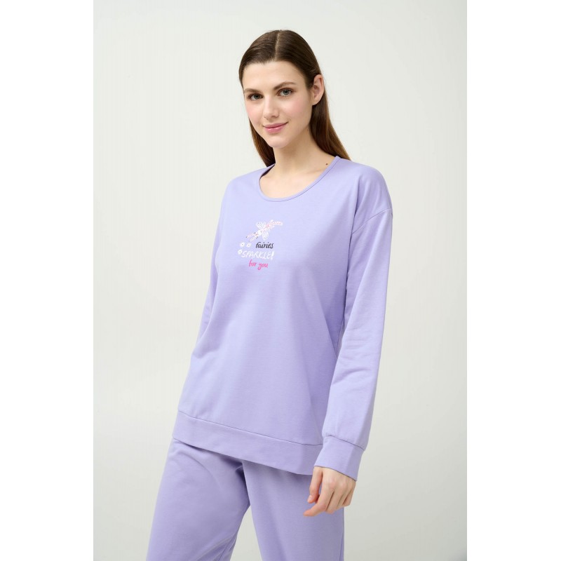 Χειμερινή Γυναικεία Πυτζάμα με Μανσέτες LAVENDER SWEET (21967-LAVENDER SWEET) Χειμερινή Γυναικεία Πυτζάμα με Μανσέτες LAVENDER SWEET (21967-LAVENDER SWEET)