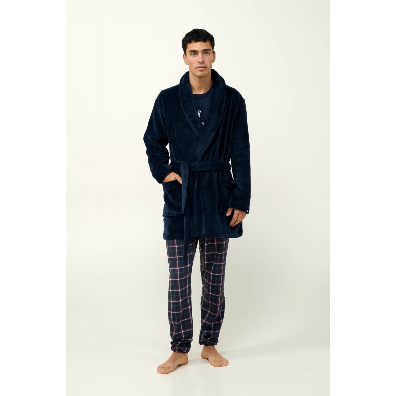 Μονόχρωμη Ανδρική Σταυρωτή Ρόμπα BLUE (23693-BLUE) Μονόχρωμη Ανδρική Σταυρωτή Ρόμπα BLUE (23693-BLUE)