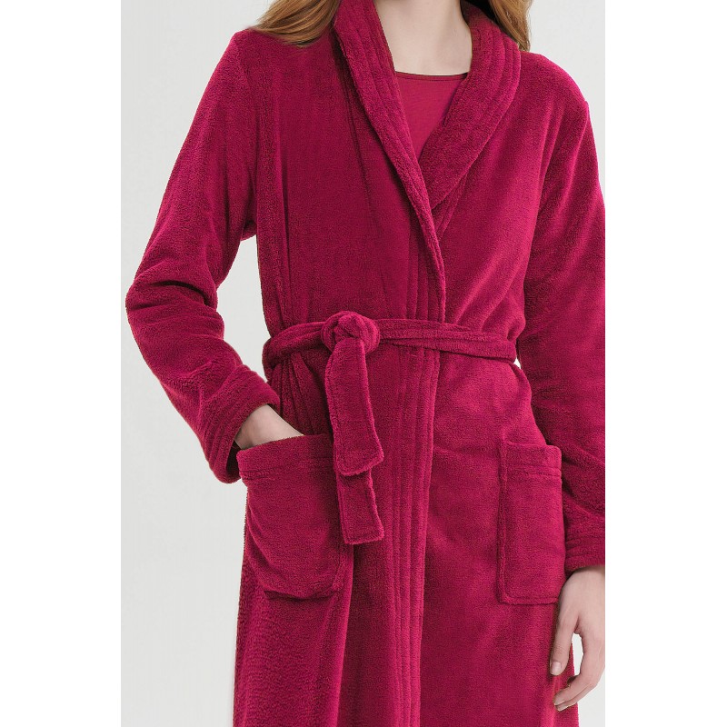 Μακριά Σταυρωτή Ρόμπα FUCHSIA BERRY (19216-FUCHSIA BERRY)