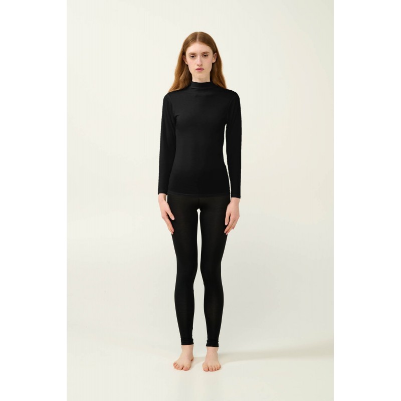Γυναικείο Φανελάκι με Ψηλή Λαιμόκοψη BLACK (23818-BLACK)