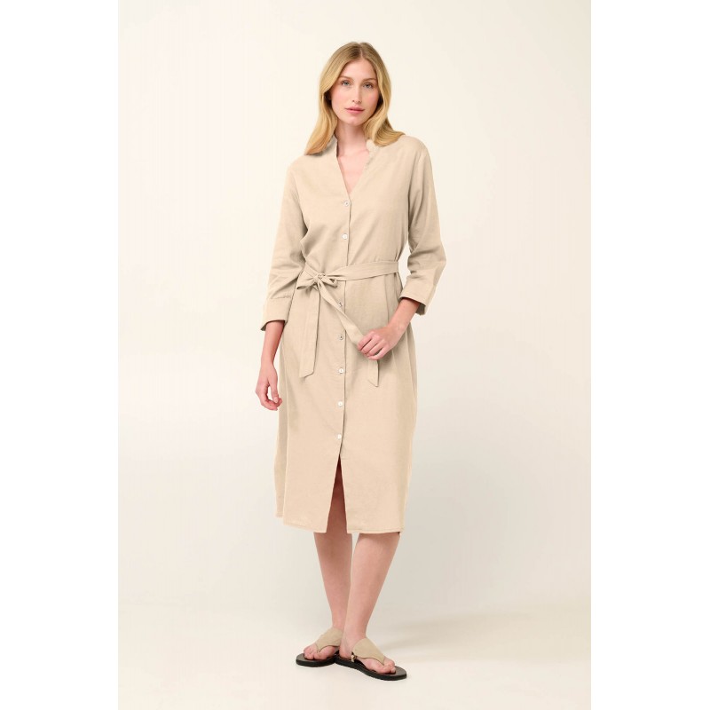 Κουμπωτό Καλοκαιρινό Φόρεμα με Μανίκι BEIGE SKIN (22458-BEIGE SKIN)