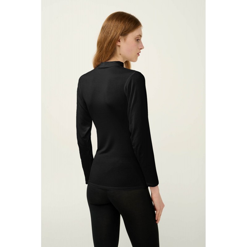 Γυναικείο Φανελάκι με Ψηλή Λαιμόκοψη BLACK (23818-BLACK)