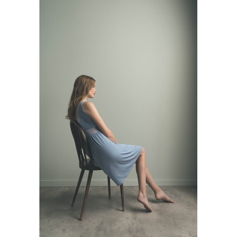 Αμάνικο Νυχτικό με Δαντέλα BLUE SERENE (16154-BLUE SERENE) Αμάνικο Νυχτικό με Δαντέλα BLUE SERENE (16154-BLUE SERENE)