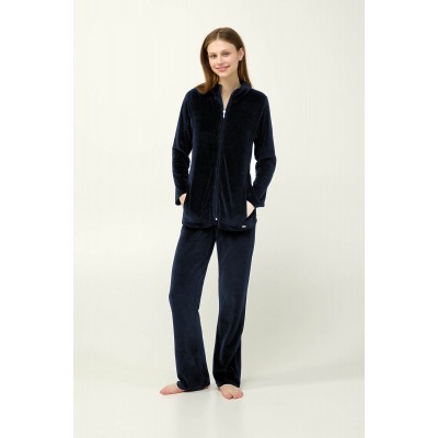 Γυναικεία Velvet Φόρμα με Φερμουάρ BLUE BLAZER (23162-BLUE BLAZER)
