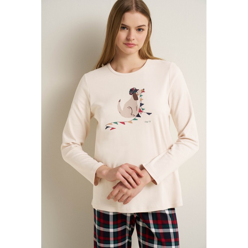 Γυναικείο Σετ Πυτζάμας 3 Τεμαχίων CREAM (25608-CREAM) Γυναικείο Σετ Πυτζάμας 3 Τεμαχίων CREAM (25608-CREAM)