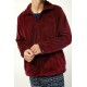 Ανδρικό Fleece Τζάκετ με Φερμουάρ RED PORTO (23694-RED PORTO)