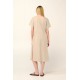 Καλοκαιρινό Φόρεμα με V Λαιμόκοψη BEIGE SKIN (22456-BEIGE SKIN)