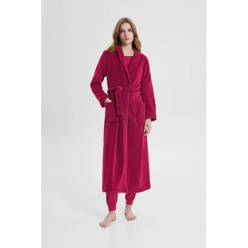 Μακριά Σταυρωτή Ρόμπα FUCHSIA BERRY (19216-FUCHSIA BERRY)