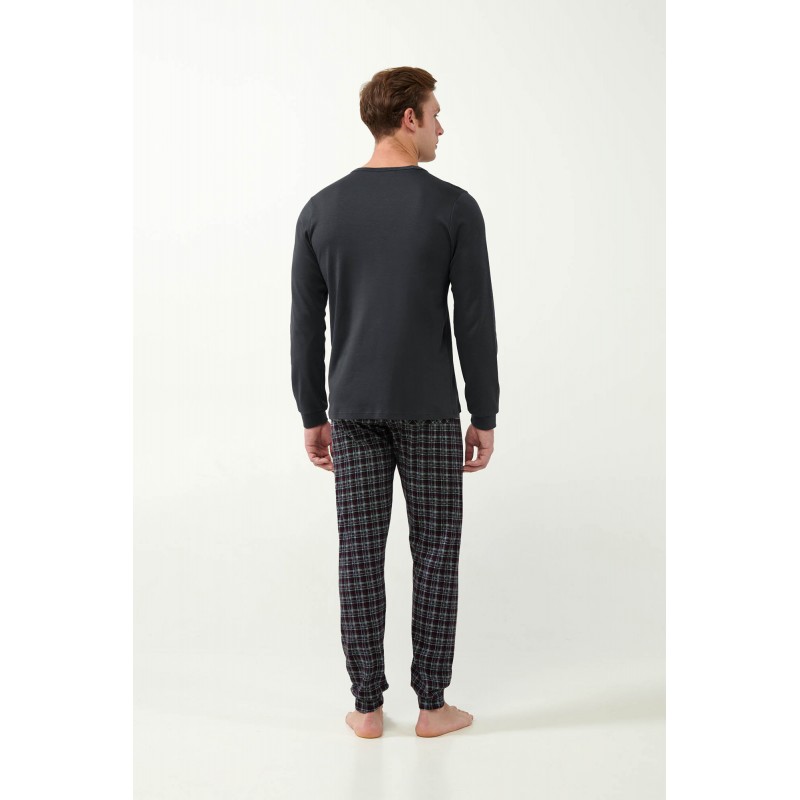 Πυτζάμα Interlock με Ταρτάν Μοτίβο DARK GRAY (21660-DARK GRAY) Πυτζάμα Interlock με Ταρτάν Μοτίβο DARK GRAY (21660-DARK GRAY)