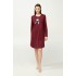 Βαμβακερό Νυχτικό με Τσέπες RED CABERNET (23686-RED CABERNET)