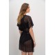 Κοντομάνικο Μονόχρωμο Φόρεμα BLACK (16543-BLACK)