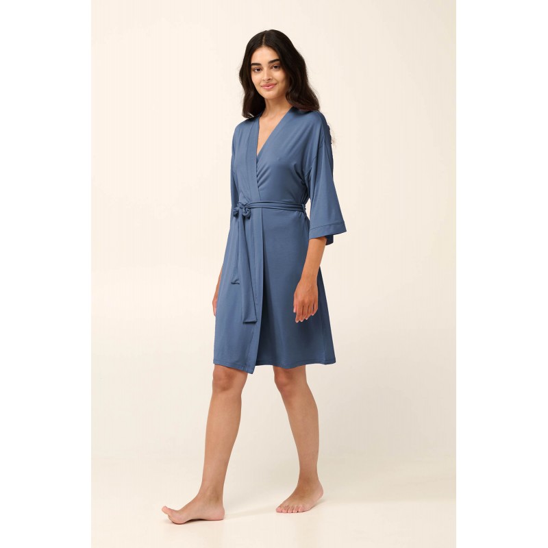 Καλοκαιρινή Γυναικεία Ρόμπα από Micromodal BLUE RAF (22009-BLUE RAF) Καλοκαιρινή Γυναικεία Ρόμπα από Micromodal BLUE RAF (22009-BLUE RAF)