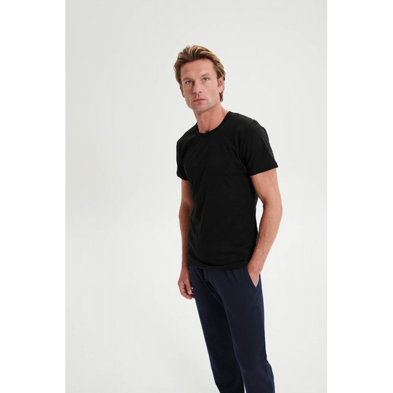Μονόχρωμο Παντελόνι Φούτερ BLACK (21198-BLACK)