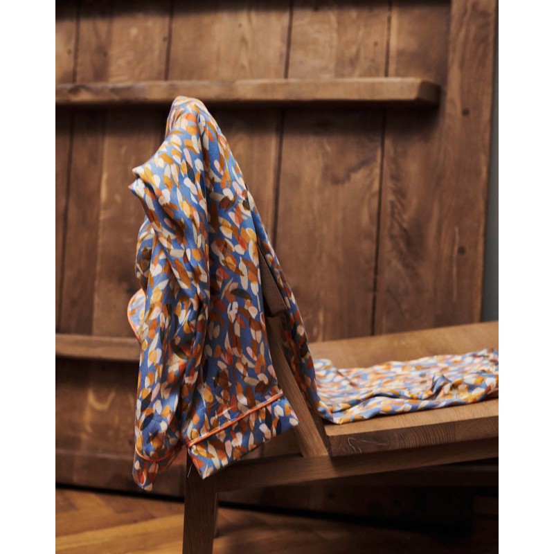 Εμπριμέ Κουμπωτό Νυχτικό BLUE SERENE (17076-BLUE SERENE)