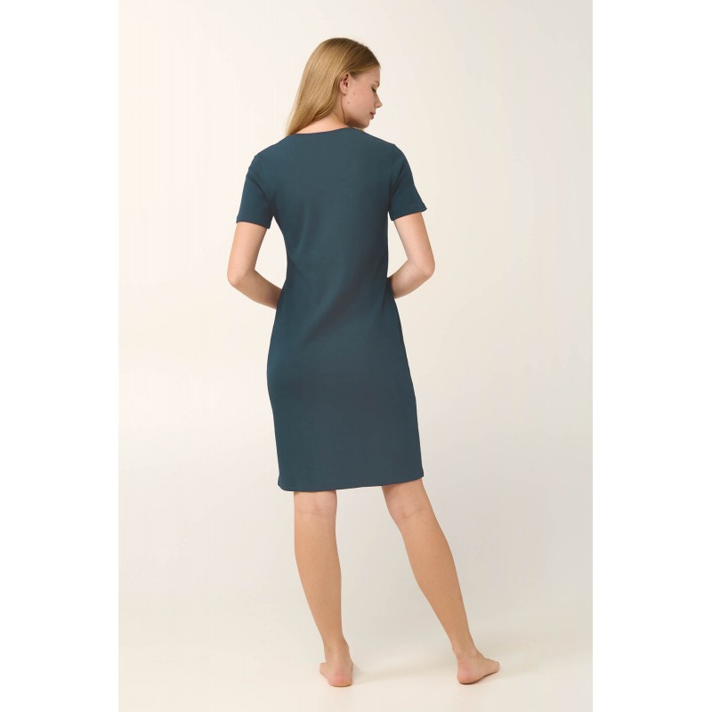 Βαμβακερό Καλοκαιρινό Φόρεμα Rib RAF TEAL (20920-RAF TEAL) Βαμβακερό Καλοκαιρινό Φόρεμα Rib RAF TEAL (20920-RAF TEAL)