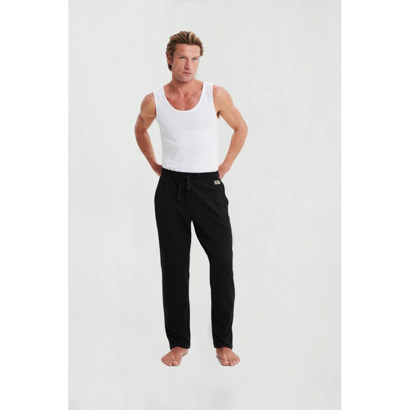 Μονόχρωμο Παντελόνι Φούτερ BLACK (21198-BLACK)