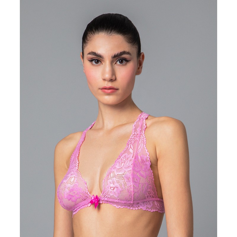 Δαντελένιο Bralette - Rose Pink (010178-Rose Pink)