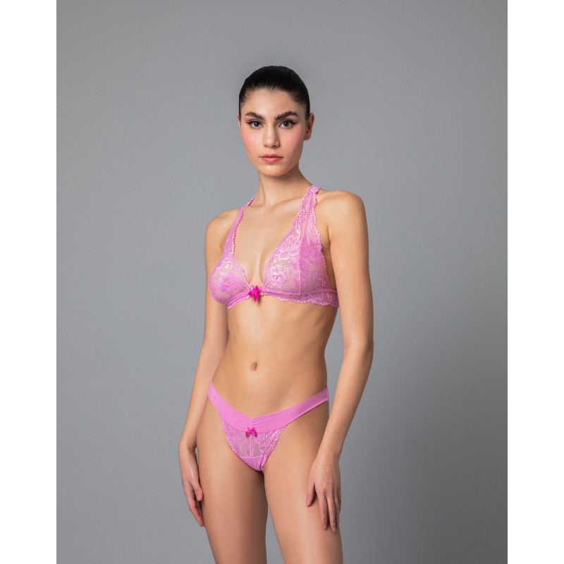 Δαντελένιο Bralette - Rose Pink (010178-Rose Pink)
